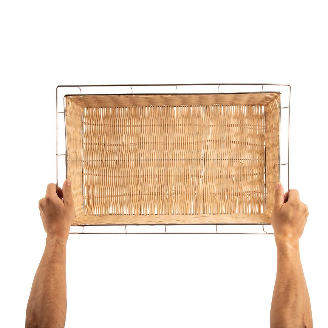 Olympia Wicker Metal Frame Basket 1/1 GN - F760  Olympia   