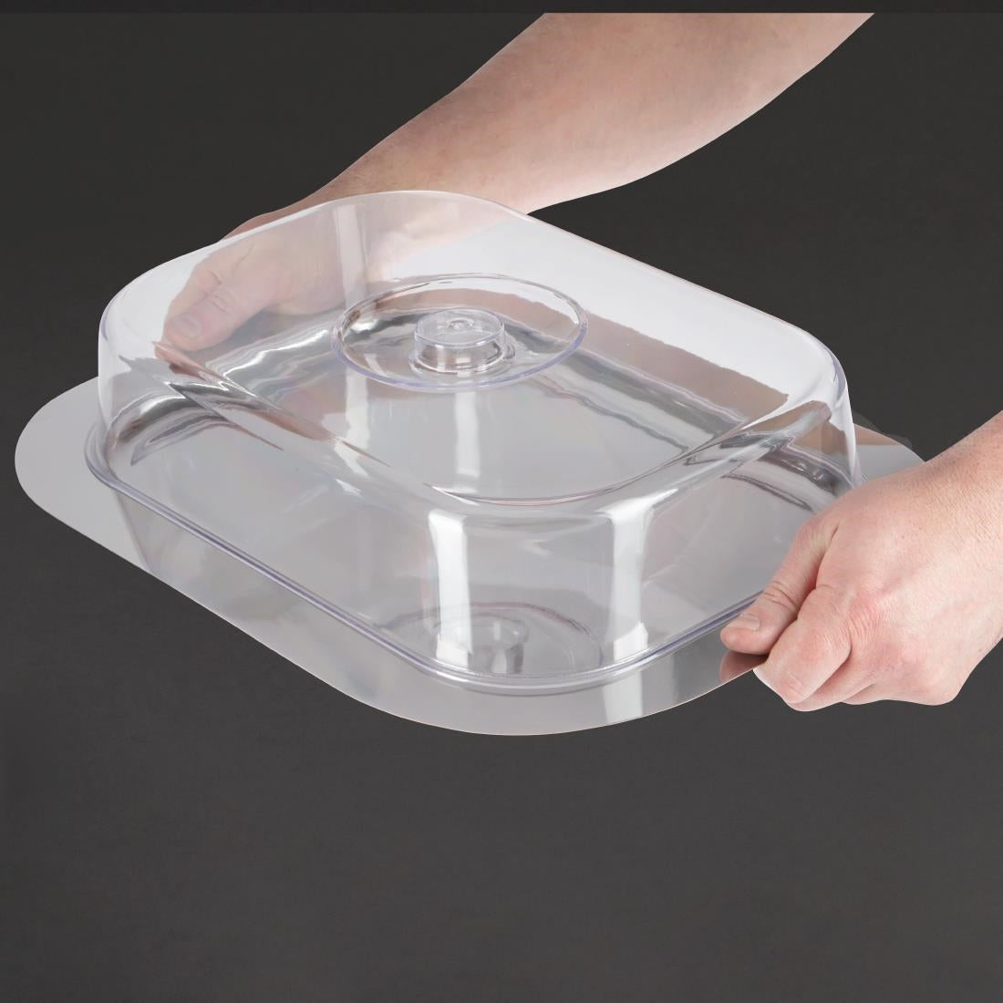 Stainless Steel Rectangular Tray with Cover - F762  APS   