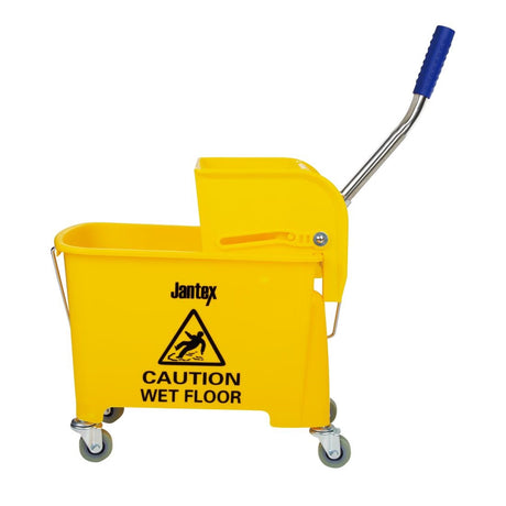 Jantex Kentucky Mop Bucket and Wringer 20Ltr Yellow - F951  Jantex   