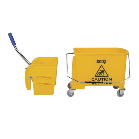 Jantex Kentucky Mop Bucket and Wringer 20Ltr Yellow - F951  Jantex   