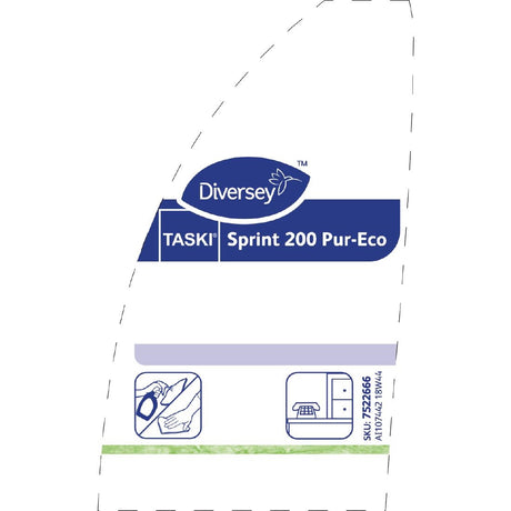 TASKI Sprint 200 Pur-Eco Multi-Surface Cleaner Refill Bottles 500ml (5 Pack) - FA138  Diversey   