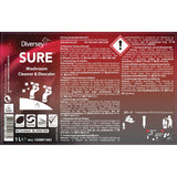 SURE Washroom Cleaner and Descaler Concentrate 1Ltr - CX823  Diversey   