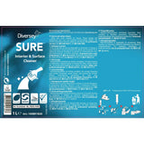 SURE Interior and Surface Cleaner Concentrate 1Ltr - CX829  Diversey   