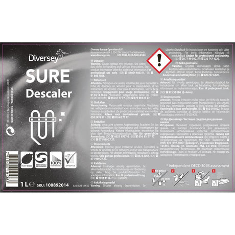 SURE Descaler Concentrate 1Ltr - CX831  Diversey   
