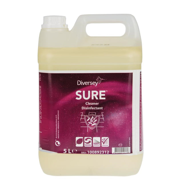 SURE Cleaner and Disinfectant Concentrate 5Ltr - CX833  Diversey   