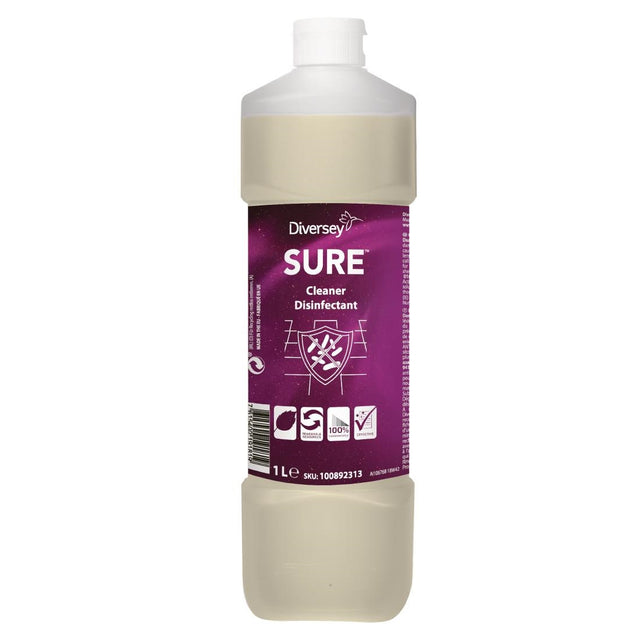 SURE Cleaner and Disinfectant Concentrate 1Ltr - CX834  Diversey   