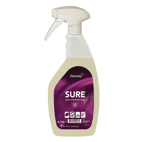 SURE Cleaner and Disinfectant Ready To Use 750ml - CX835  Diversey   