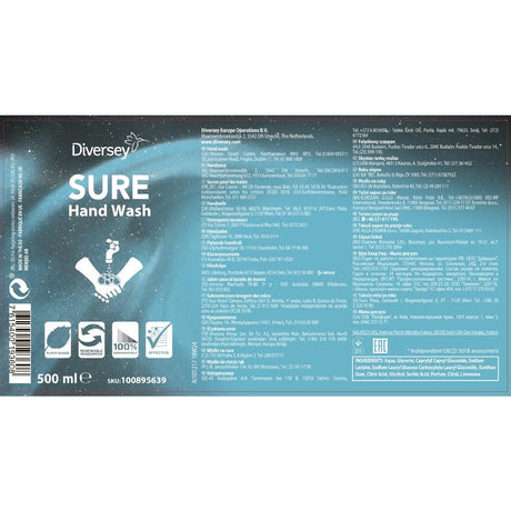 SURE Perfumed Liquid Hand Wash 500ml - CX840  Diversey   