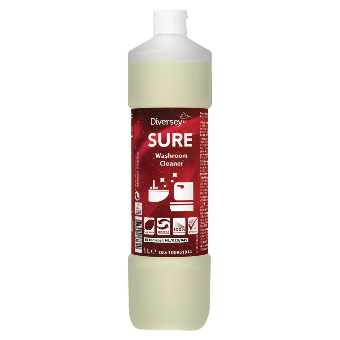 SURE Washroom Cleaner Concentrate 1 Litre - CX841  Diversey   