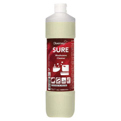 SURE Washroom Cleaner Concentrate 1 Litre - CX841  Diversey   