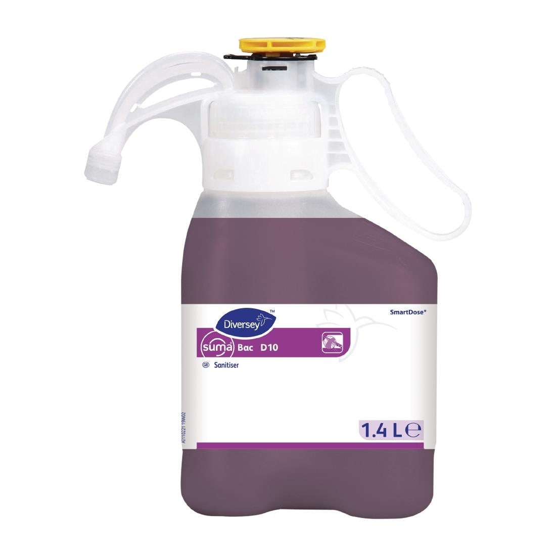 Suma SmartDose Bac D10 Cleaner and Sanitiser Super Concentrate 1.4Ltr - CX807  Diversey   