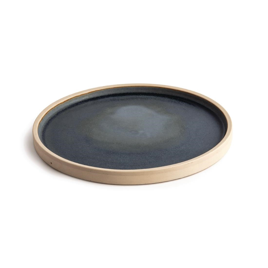 Olympia Canvas Flat Round Plate Blue Granite 250mm (Pack of 6) - FA301 Plates Olympia