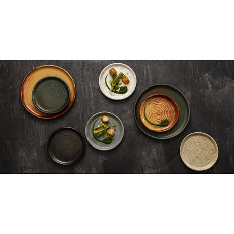 Olympia Canvas Small Rim Round Plate Green Verdigris 265mm (Pack of 6) - FA324 Plates Olympia