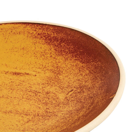 Olympia Canvas Shallow Tapered Bowl Sienna Rust 200mm (Pack of 6) - FA312 Bowls Olympia