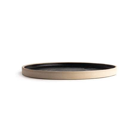 Olympia Canvas Flat Round Plate Delhi Black 250mm (Pack of 6) - FA315 Plates Olympia