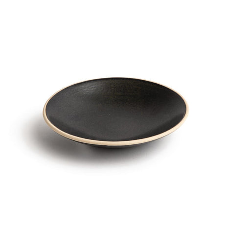 Olympia Canvas Shallow Tapered Bowl Delhi Black 200mm (Pack of 6) - FA319 Bowls Olympia