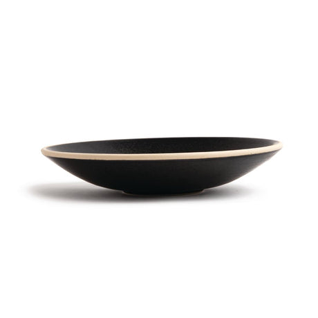 Olympia Canvas Shallow Tapered Bowl Delhi Black 200mm (Pack of 6) - FA319 Bowls Olympia