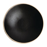 Olympia Canvas Shallow Tapered Bowl Delhi Black 200mm (Pack of 6) - FA319 Bowls Olympia