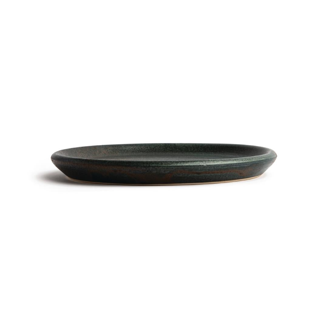 Olympia Canvas Small Rim Round Plate Green Verdigris 180mm (Pack of 6) - FA323 Plates Olympia