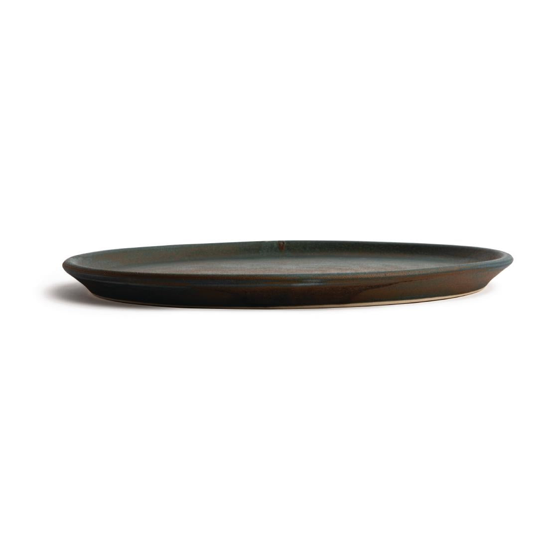 Olympia Canvas Small Rim Round Plate Green Verdigris 265mm (Pack of 6) - FA324 Plates Olympia