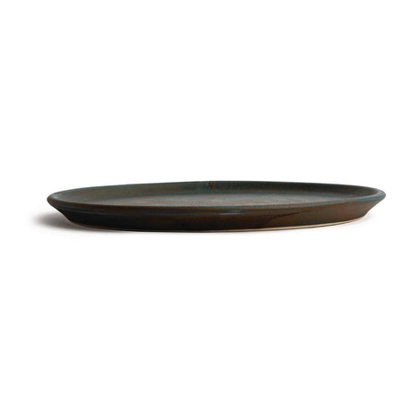 Olympia Canvas Small Rim Round Plate Green Verdigris 265mm (Pack of 6) - FA324 Plates Olympia