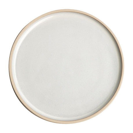 Olympia Canvas Flat Round Plate Murano White 180mm (Pack of 6) - FA328 Plates Olympia