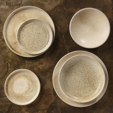 Olympia Canvas Flat Round Plate Wheat 180mm (Pack of 6) - FA335 Plates Olympia