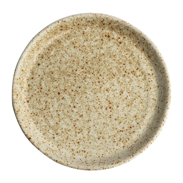 Olympia Canvas Small Rim Round Plate Wheat 180mm (Pack of 6) - FA337 Plates Olympia