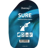 SURE Glass Cleaner / Interior and Surface Cleaner Refill Bottles 750ml (6 Pack) - FA401  Diversey   