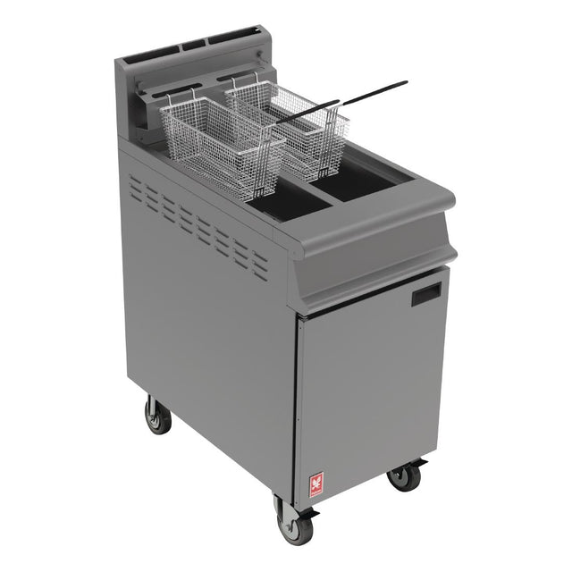 Falcon Dominator Twin Pan, Twin Basket Natural Gas Fryer G3845 - FA519-N Freestanding Gas Fyers Falcon