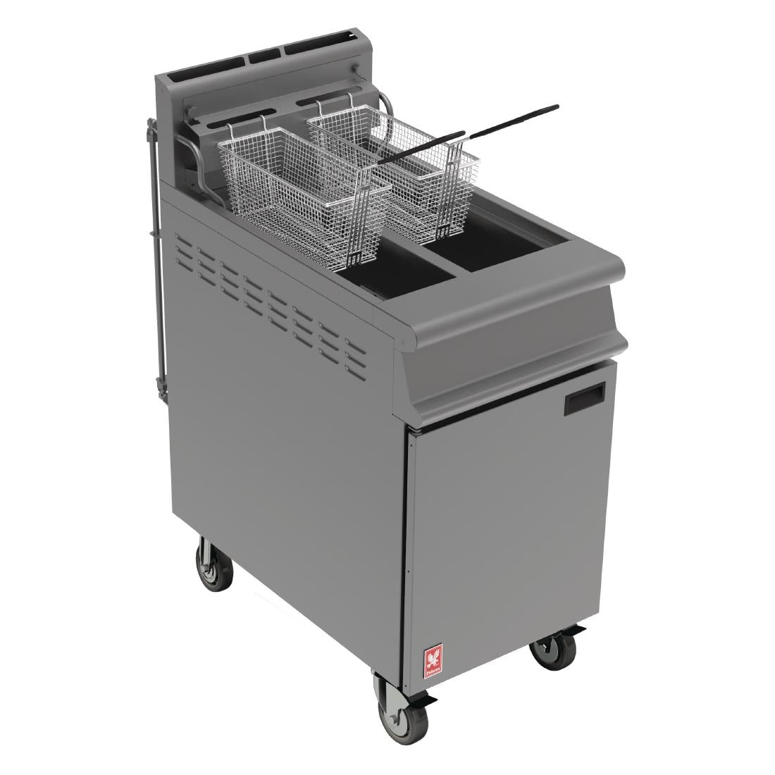 Falcon Free Standing Natural Gas Filtration Fryer with Castors G3845F - FA521-N Freestanding Gas Fyers Falcon