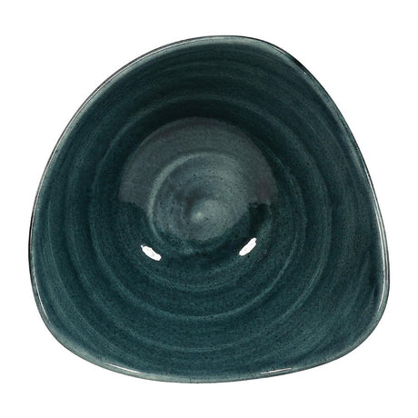 Churchill Stonecast Patina Triangular Bowls Rustic Teal 153mm (Pack of 12) - FA596 Bowls Churchill