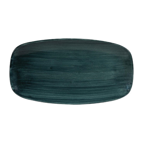 Churchill Stonecast Patina Oblong Chef Plates Rustic Teal 355 x 189mm (Pack of 6) - FA599 Plates Churchill