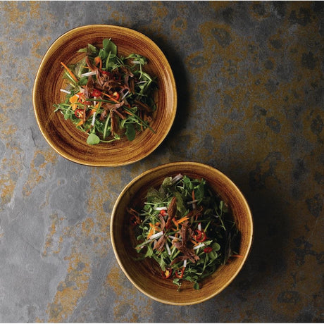 Churchill Stonecast Patina Organic Round Plates Vintage Copper 186mm (Pack of 12) - FA604 Plates Churchill