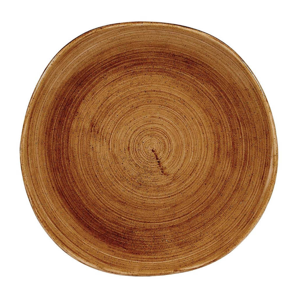 Churchill Stonecast Patina Organic Round Plates Vintage Copper 264mm (Pack of 12) - FA602 Plates Churchill