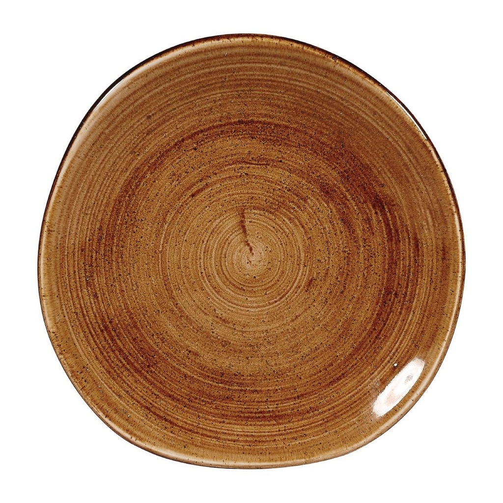 Churchill Stonecast Patina Organic Round Plates Vintage Copper 186mm (Pack of 12) - FA604 Plates Churchill