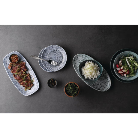 Churchill Mineral Oval Chef Plates Green 173 x 347mm (Pack of 6) - FA507 Plates Churchill