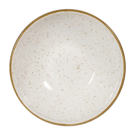 Churchill Stonecast Shallow Bowls Barley White 9oz 130mm (Pack of 12) - FA641 Bowls Churchill