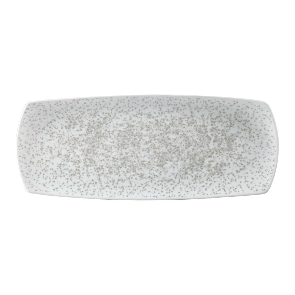 Churchill Menu Shades Caldera Rectangular Plates Chalk White 140 x 355mm - FA654 Plates Churchill