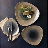Churchill Stonecast Aqueous Triangular Plates Bayou Taupe 192mm (Pack of 12) - FA666 Plates Churchill