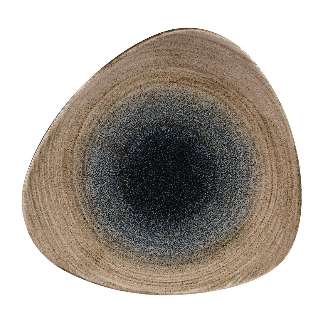 Churchill Stonecast Aqueous Triangular Plates Bayou Taupe 229mm (Pack of 12) - FA667 Plates Churchill