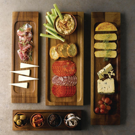 Churchill Alchemy Wood Large Double Handled Boards 495x130mm (Pack of 4) - FA672 Churchill Alchemy Fine China Churchill   