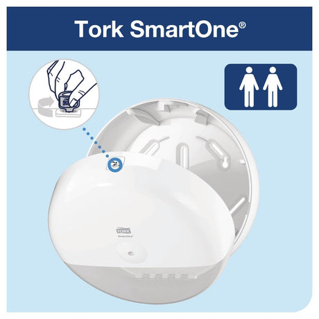 Tork SmartOne Mini Toilet Roll Dispenser White - FA701  Tork   