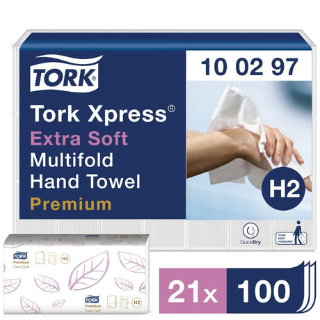 Tork Xpress Extra-Soft Multi-Fold Hand Towels 2-Ply (Pack of 2100) - FA705  Tork   