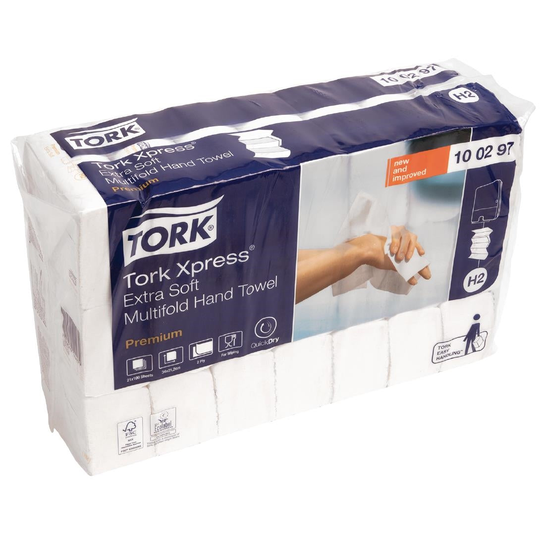 Tork Xpress Extra-Soft Multi-Fold Hand Towels 2-Ply (Pack of 2100) - FA705  Tork   