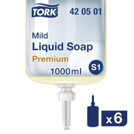 Tork Perfumed Mild Liquid Hand Soap 1Ltr (Pack of 6) - FA714  Tork   