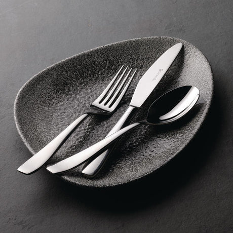 Churchill Studio Prints Raku Triangular Plates Quartz Black 300mm (Pack of 6) - DW415 Plates Churchill