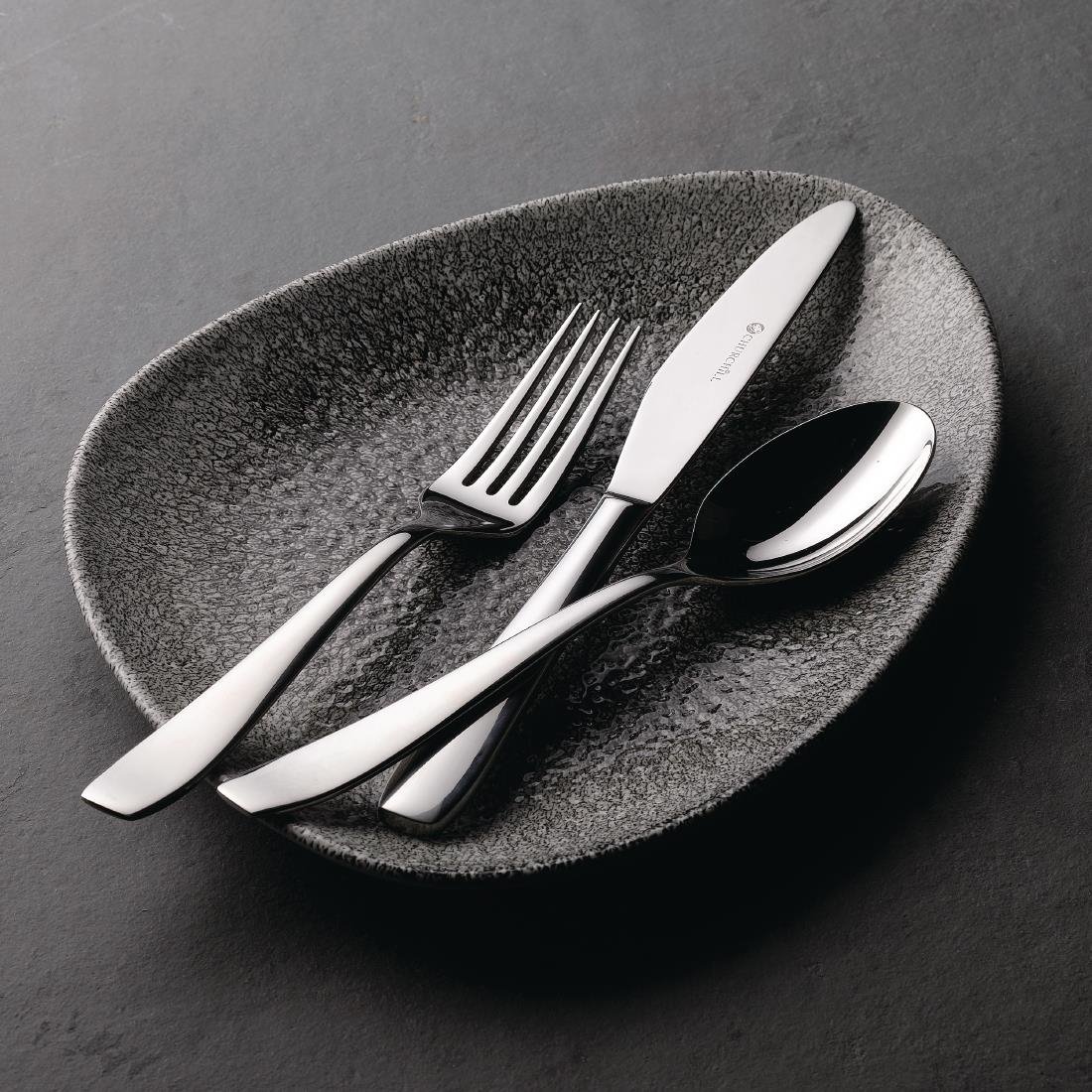Churchill Studio Prints Raku Triangular Plates Quartz Black 356mm (Pack of 6) - DY215 Plates Churchill