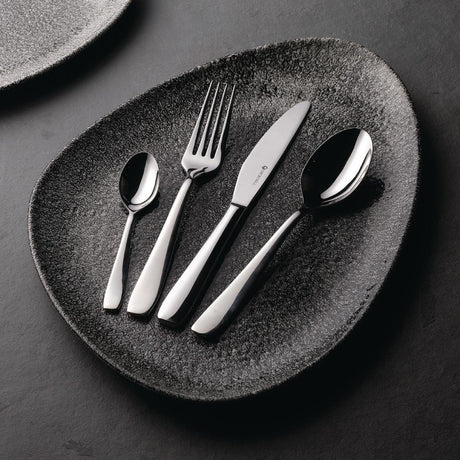 Churchill Studio Prints Raku Triangular Plates Quartz Black 356mm (Pack of 6) - DY215 Plates Churchill