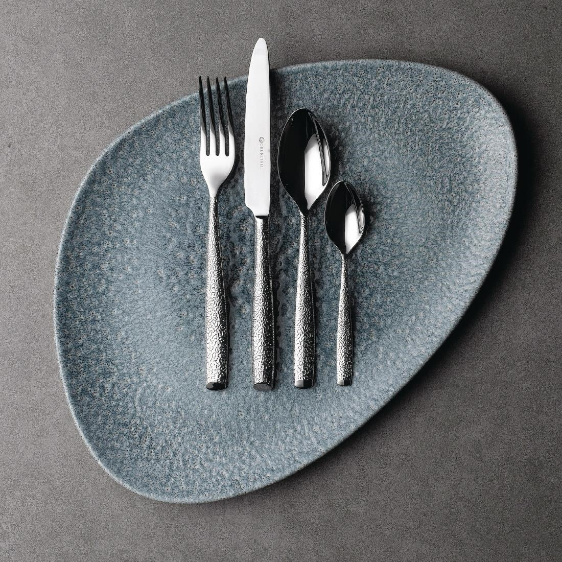 Churchill Studio Prints Raku Triangular Plates Topaz Blue 200mm (Pack of 12) - DY220 Plates Churchill